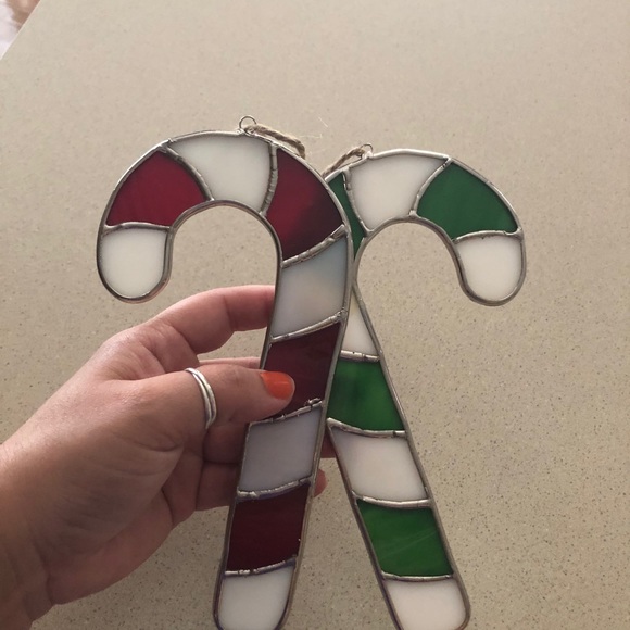 🤶🏼Glass Candy Canes Decorations 🎅 - Picture 3 of 4